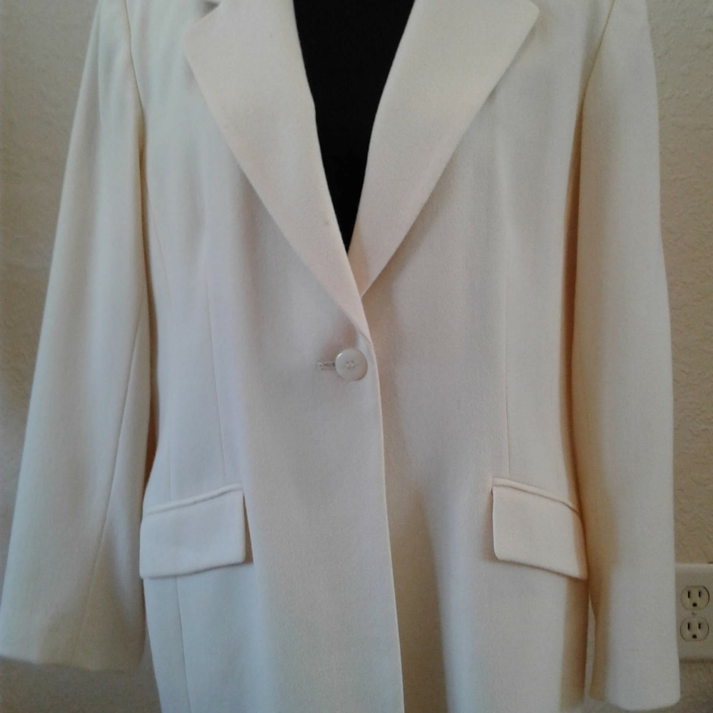 Talbots retro wool jacket, butter yellow XLP